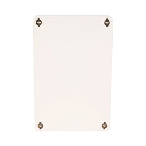 24" Rectangle Rough Finish Wall Shelf, White