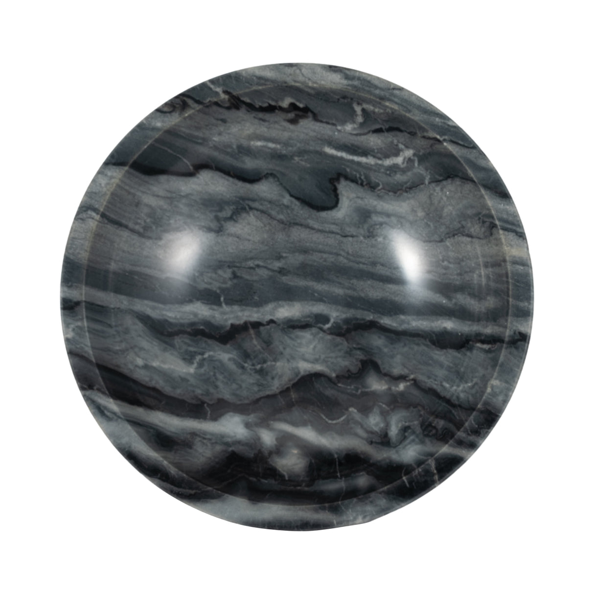 12" Dazey Gray Marble Bowl