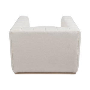 40" Andreeva Tufted Accent Chair, Ivory