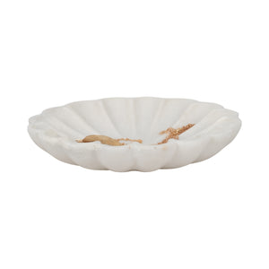 8" Hadara Marble Flower Tray, Tan