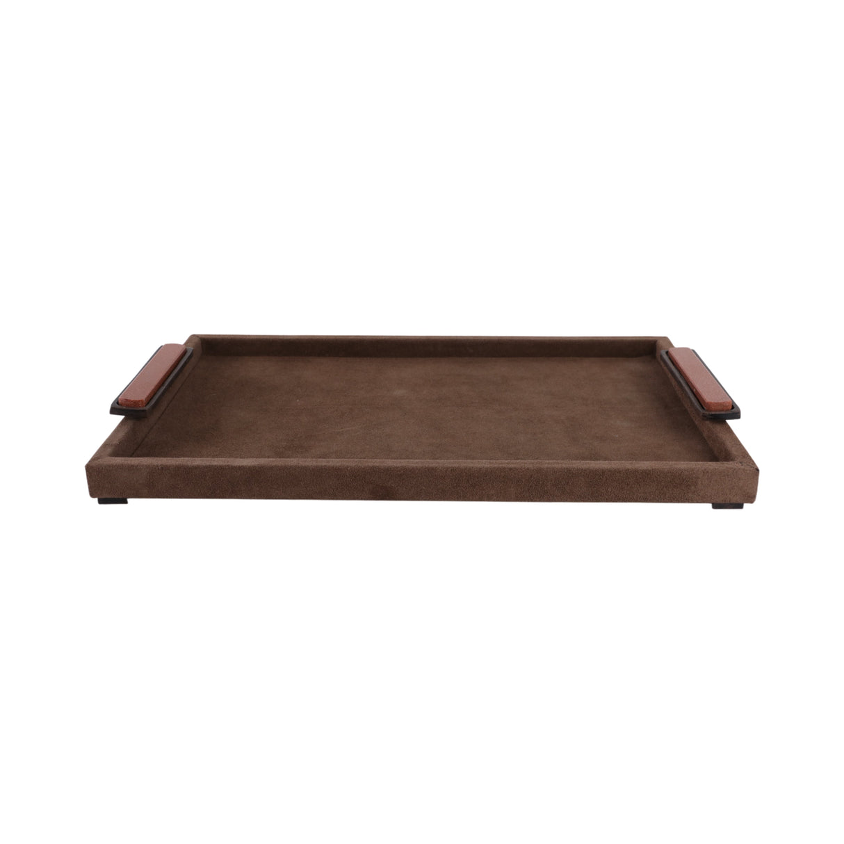 19" Delrio Suede & Gold Gemstone Hardware Tray