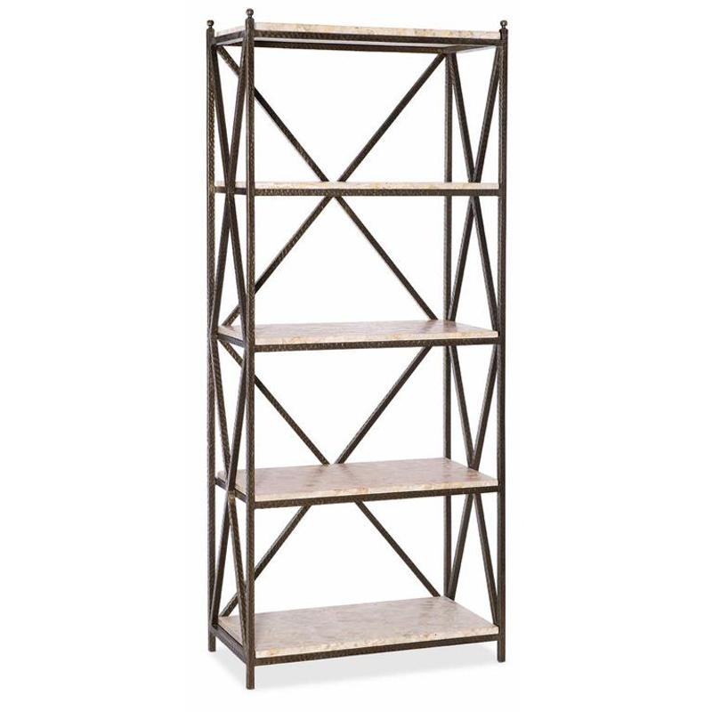 Metal-Stone Etagere