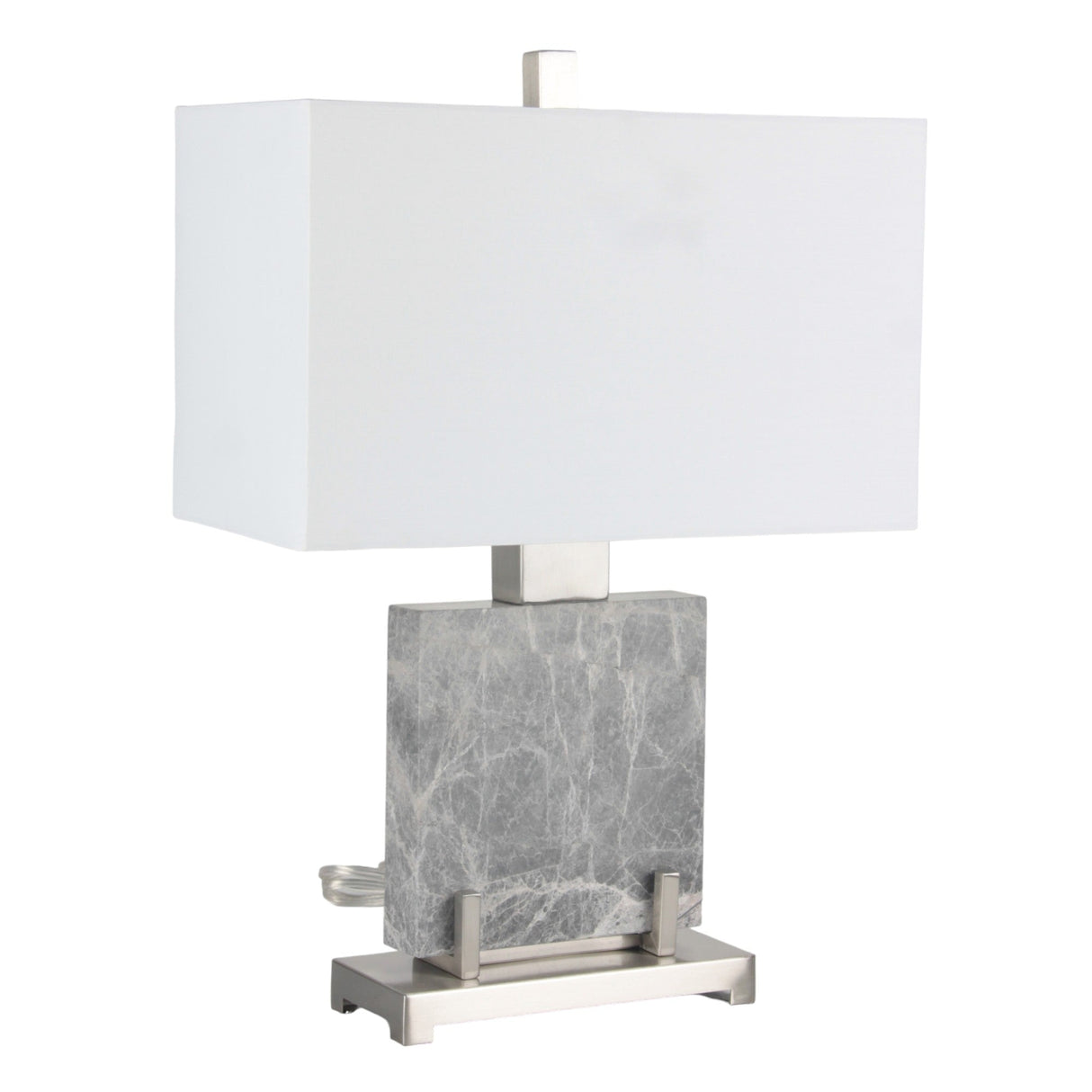 22" Lazio Grey Marble Lamp