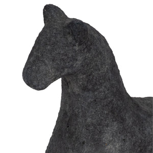 6" Textured Horse, Black