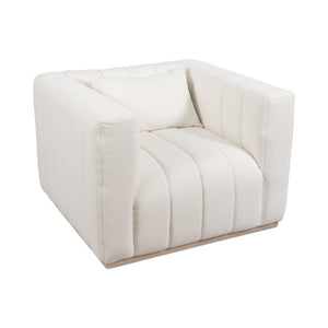 40" Andreeva Tufted Accent Chair, Ivory