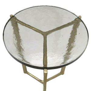 22" Bennington Tall Recycled Glass Accent Table