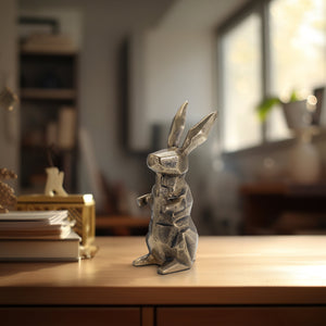 8" Alona Geometric Bunny, Gold