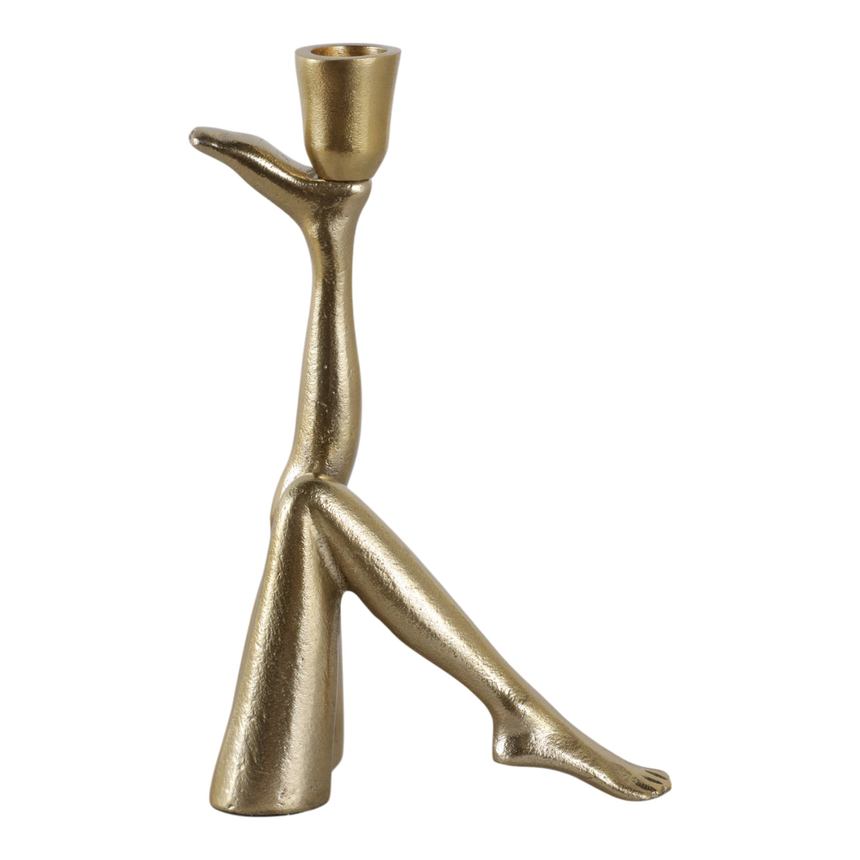 9x6" Leg Up Taper Holder, Gold