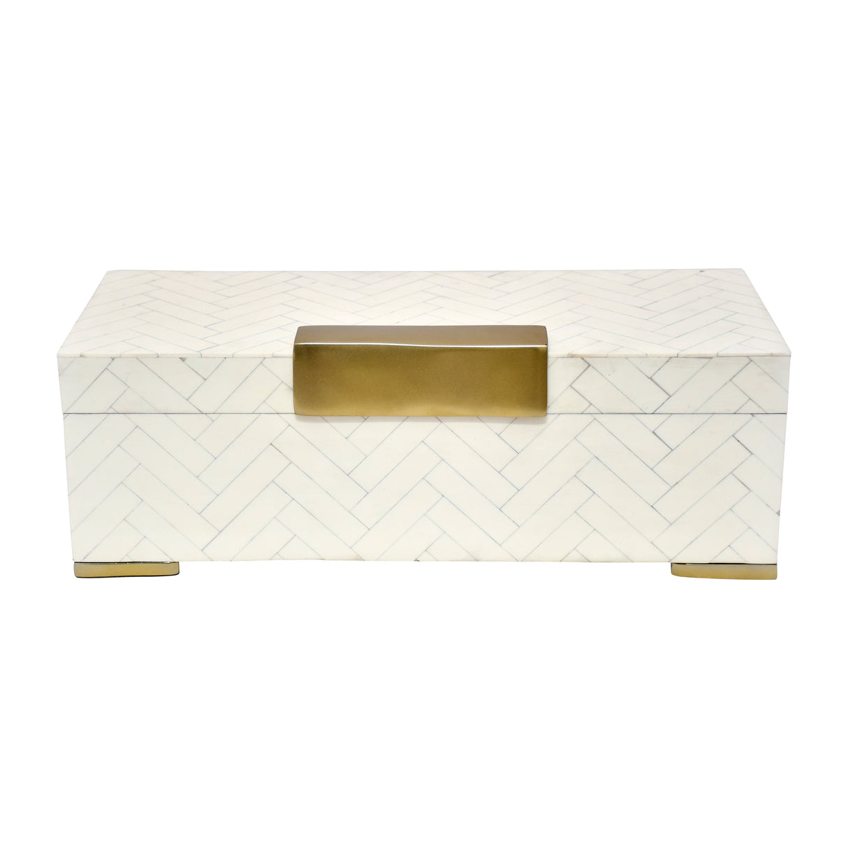 17x7" Carley Resin Box, Ivory