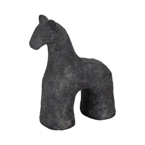 6" Textured Horse, Black