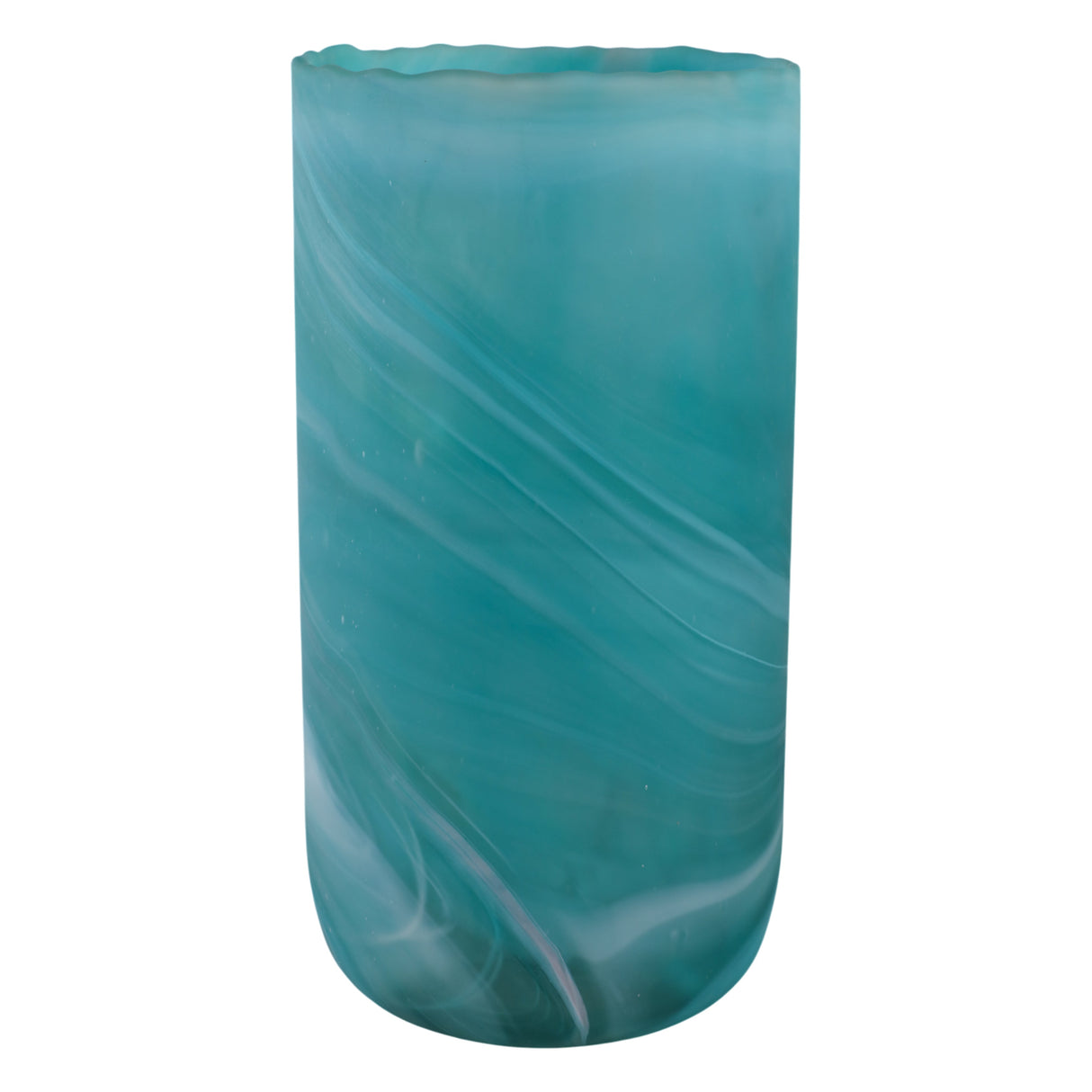 14" Kent Large Blue Swirl Glass Vase