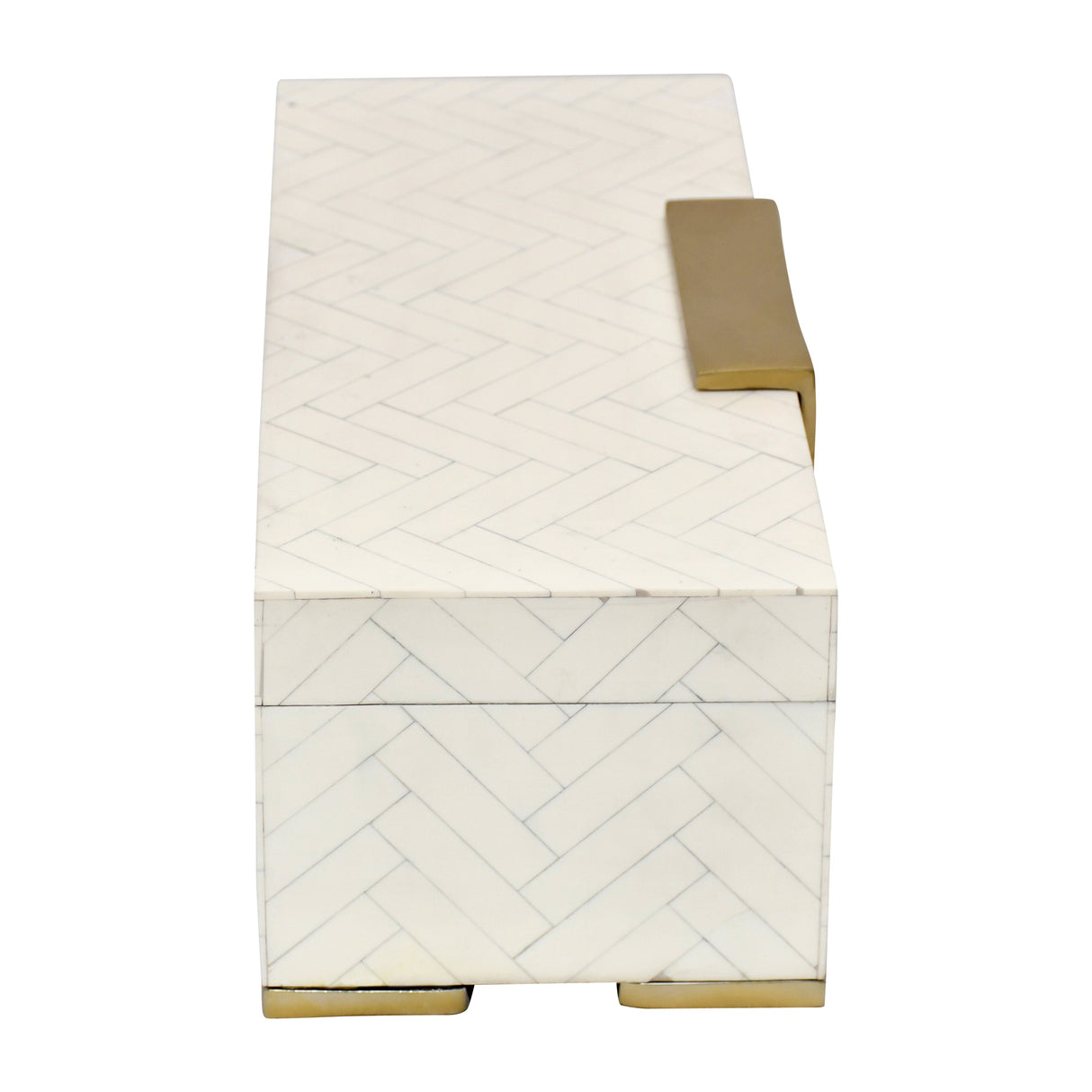 17x7" Carley Resin Box, Ivory