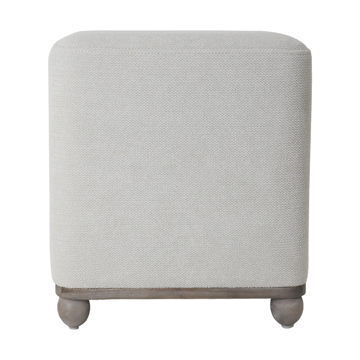 18" Pharlain Square Stool With Wood Feet