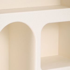 24" Arch Rough Finish Wall Shelf, White