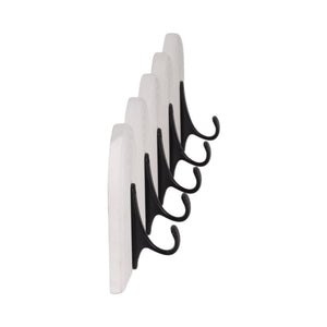 24" 5-arch Wall Hooks, White