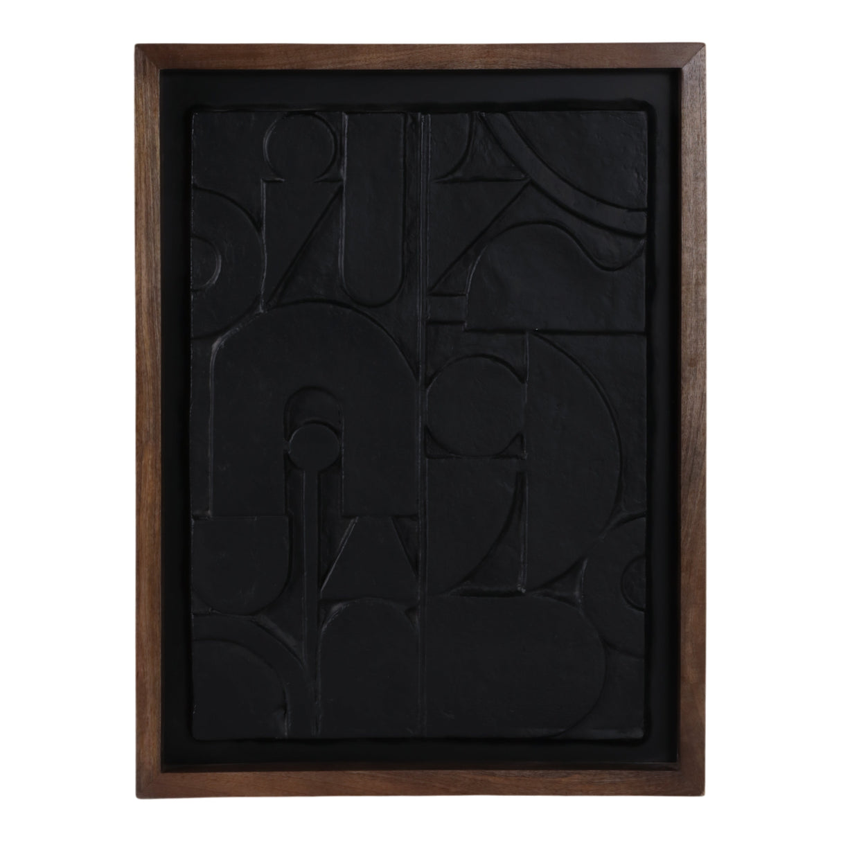 29x22" Paper Mache Wall Art, Black/dark Brown