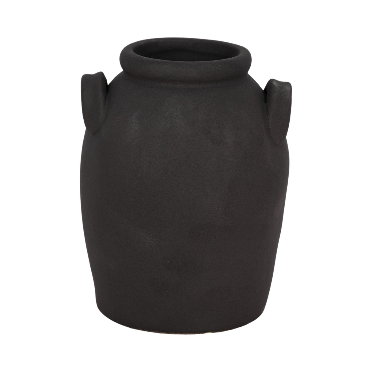 6" Rough Finish Jug With Handles, Black