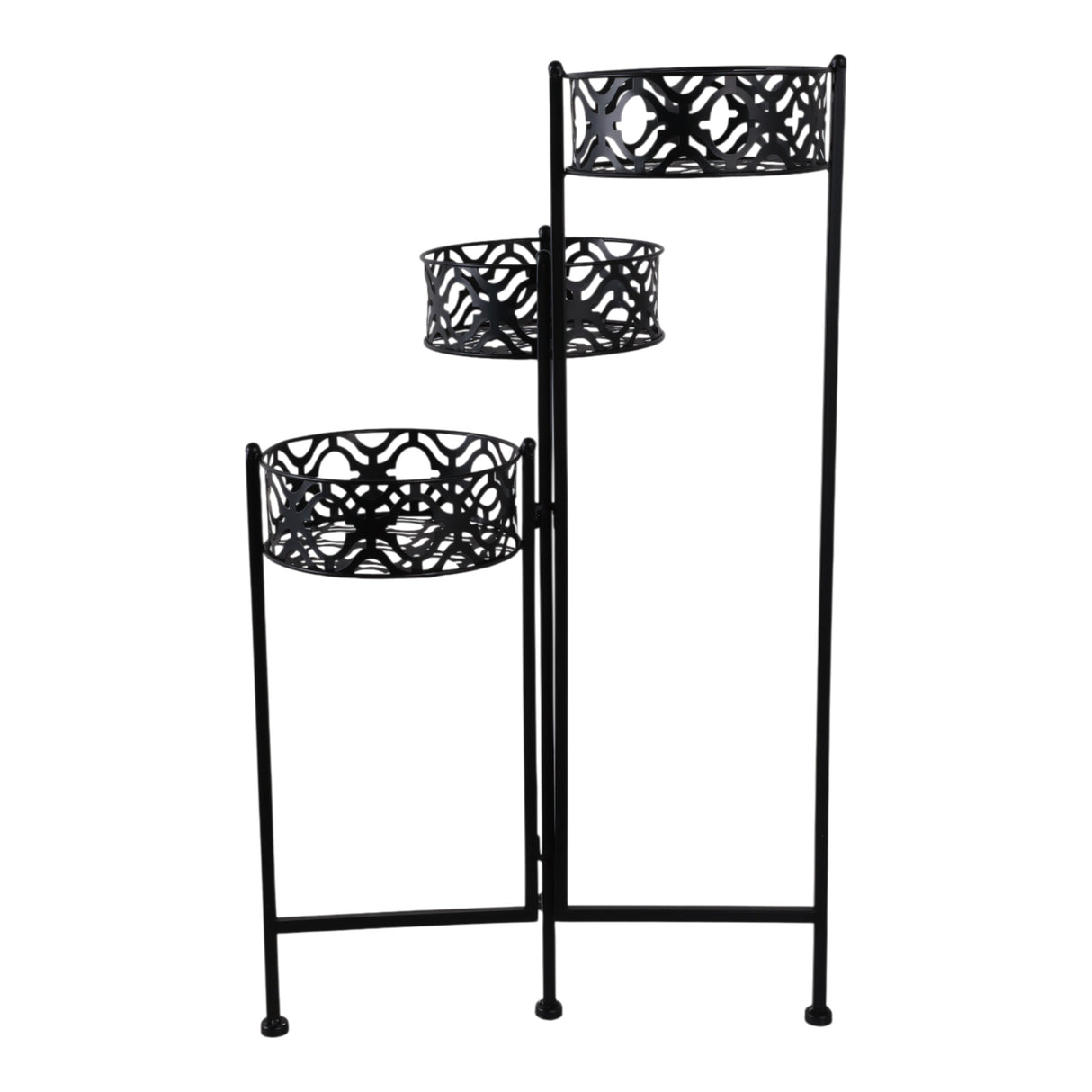 29" Folding 3-tier Plant Stand, Black
