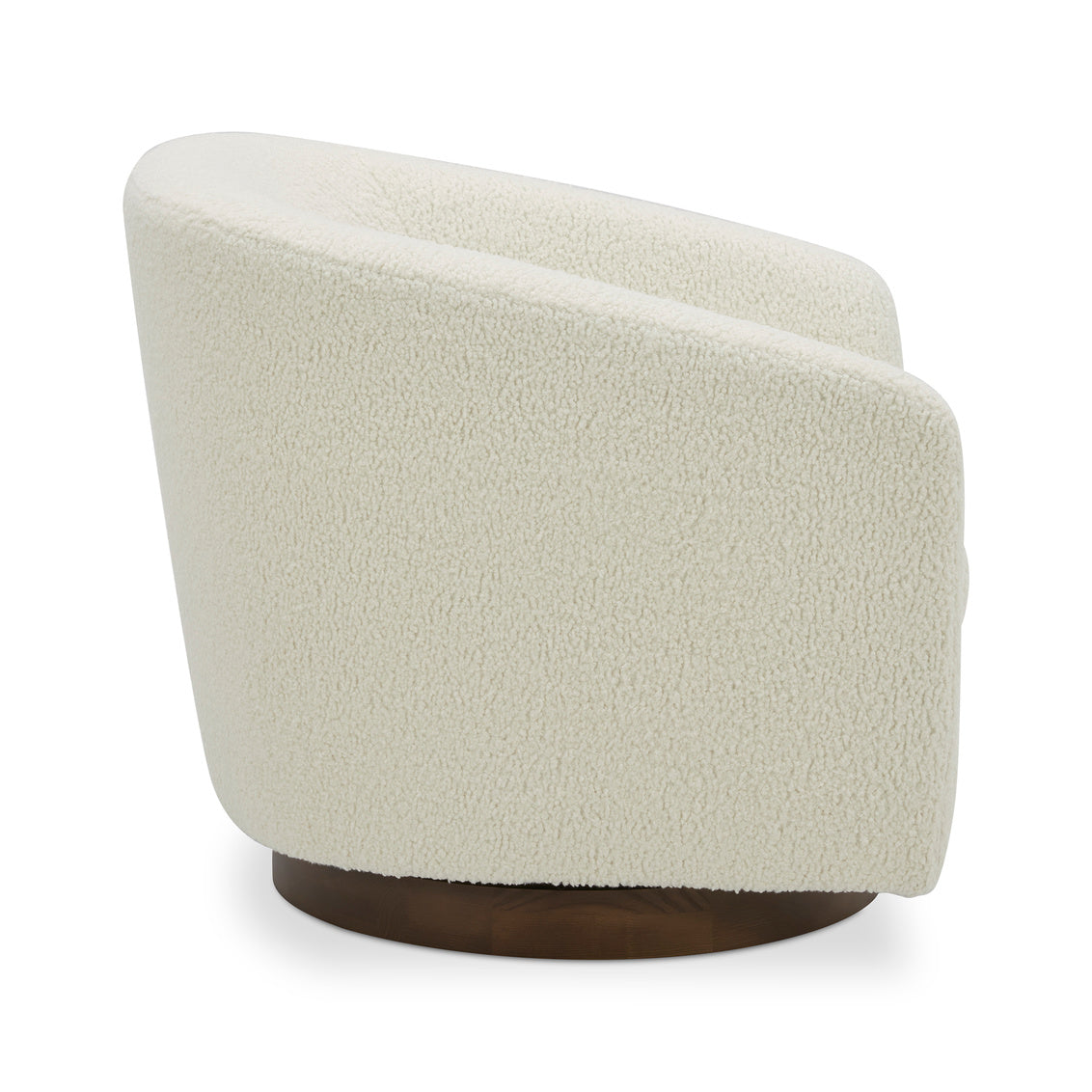 Oscy Swivel Chair Vegan Shearling White