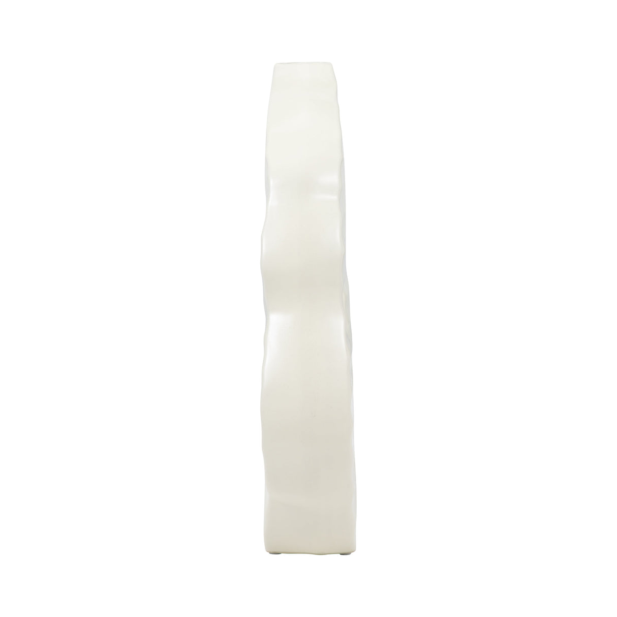 14" Ribbed Open-cut Out Vase, Ivory