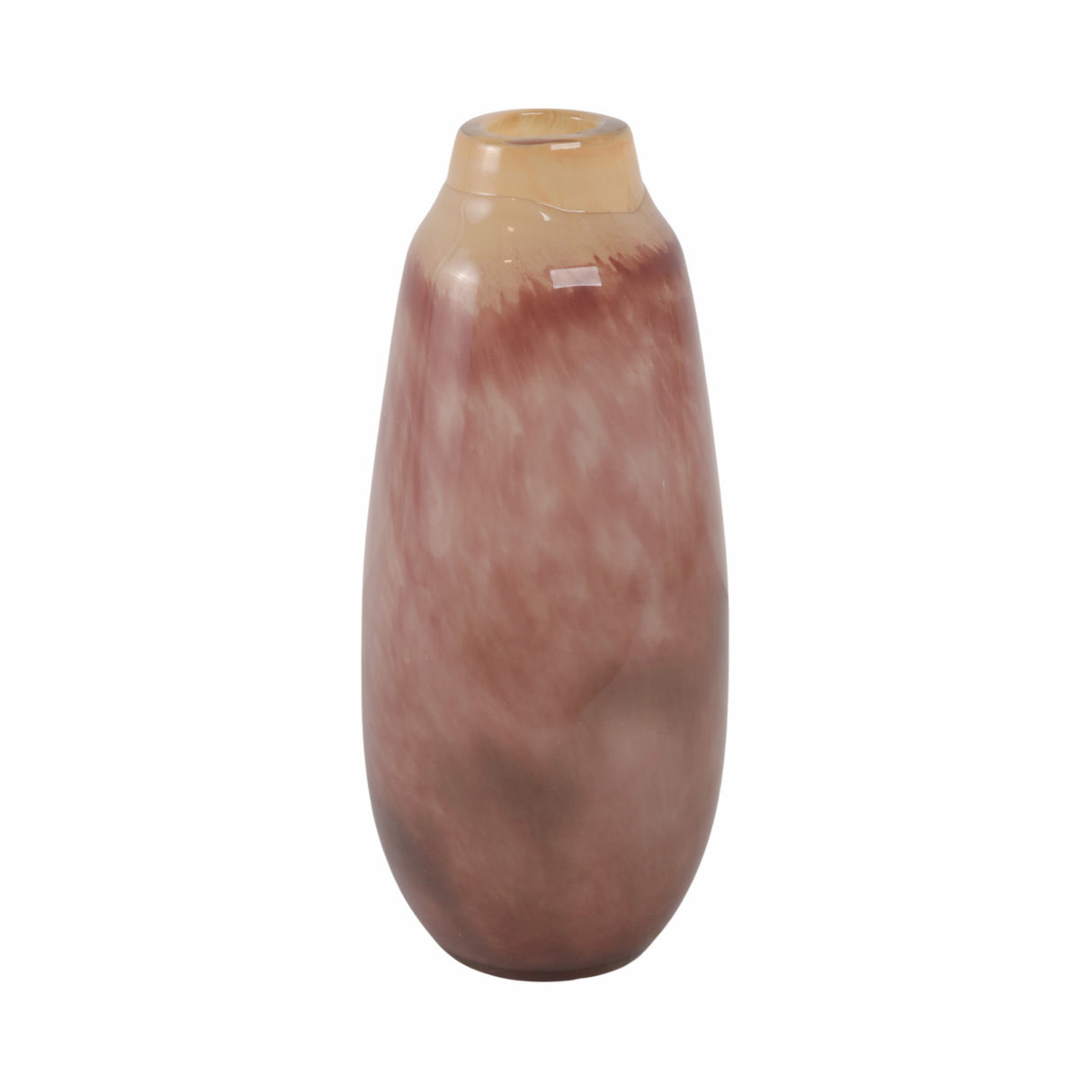 13" KANO MEDIUM MAUVE GLASS VASE