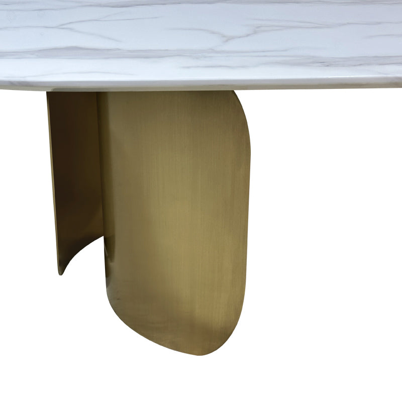 Oval Marble Dining Table -8 Persons