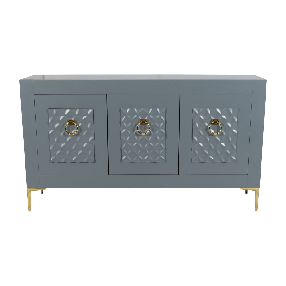 WOOD, 78X39 CONSOLE CABINET, GRAY/GLD, KD