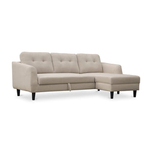 Belagio Sofa Bed With Chaise Beige Right