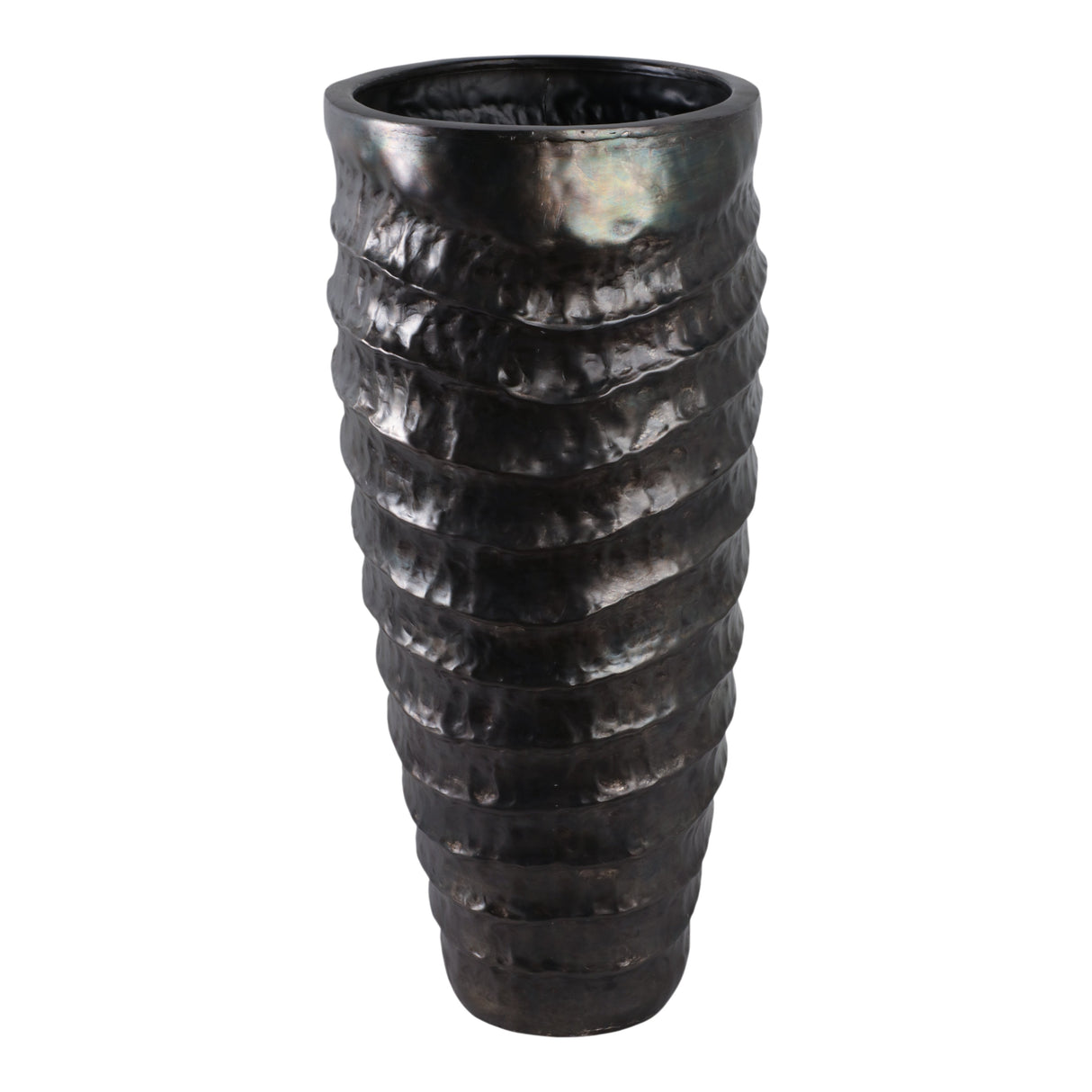 36"h Metal Floor Planter,pweter