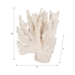 10" Coral Reef D?cor, White