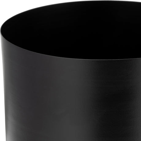 Ec Metal,6",flat Round Base Planter,black