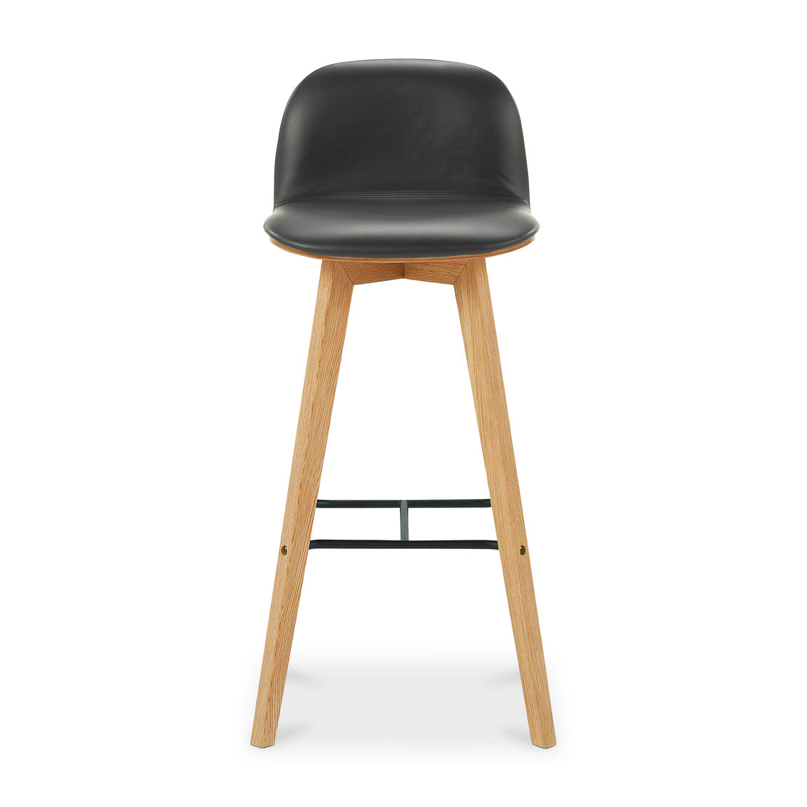 Napoli Leather Barstool Black