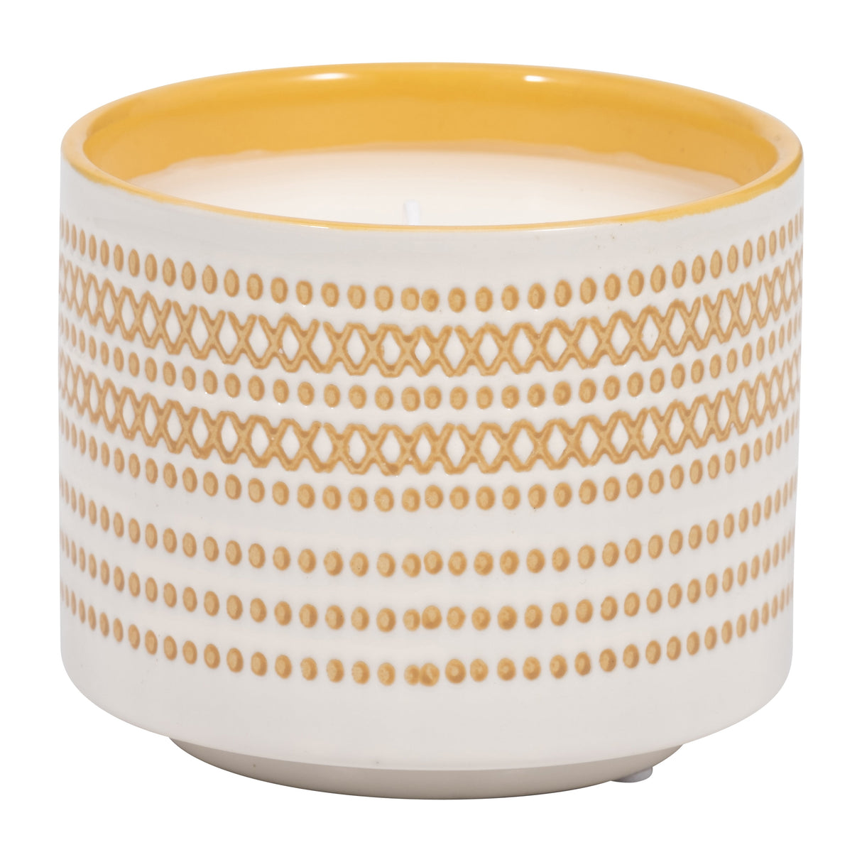 5" 15oz X Dots Citro Candle, Yellow