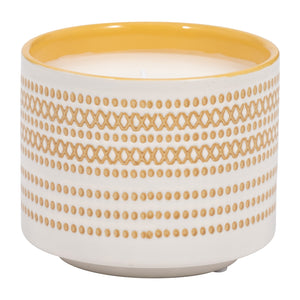 5" 15oz X Dots Citro Candle, Yellow