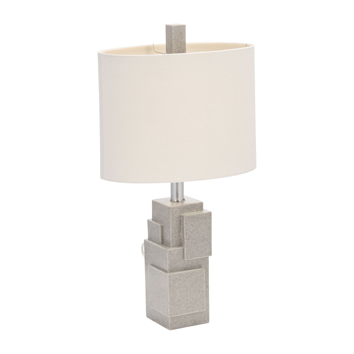 Resin 22" Blocks Table Lamp,gray