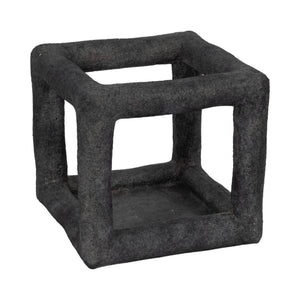 10" Textured Open Square Object, Black