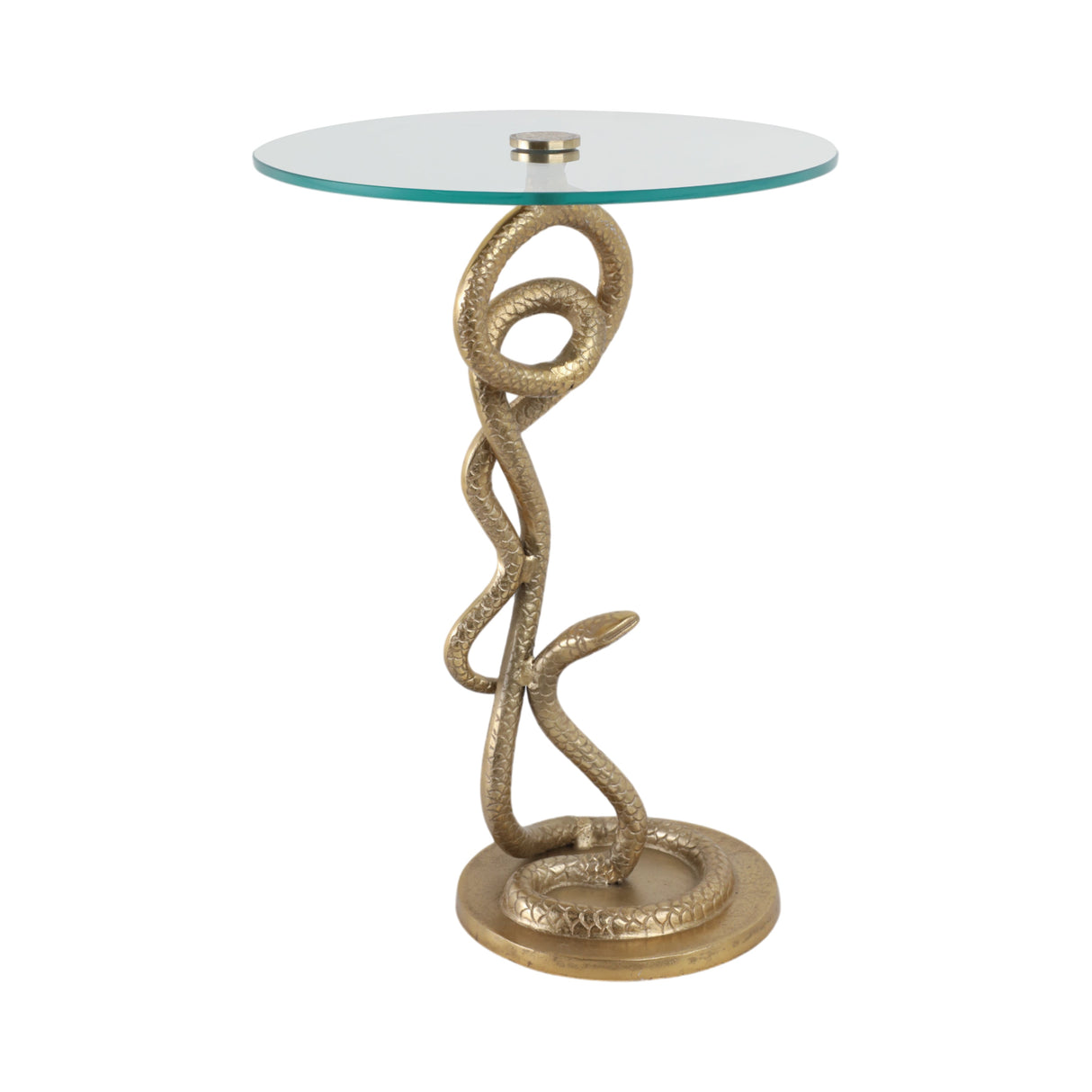 23x15" Snake Accent Table, Gold