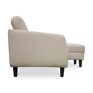 Belagio Sofa Bed With Chaise Beige Right