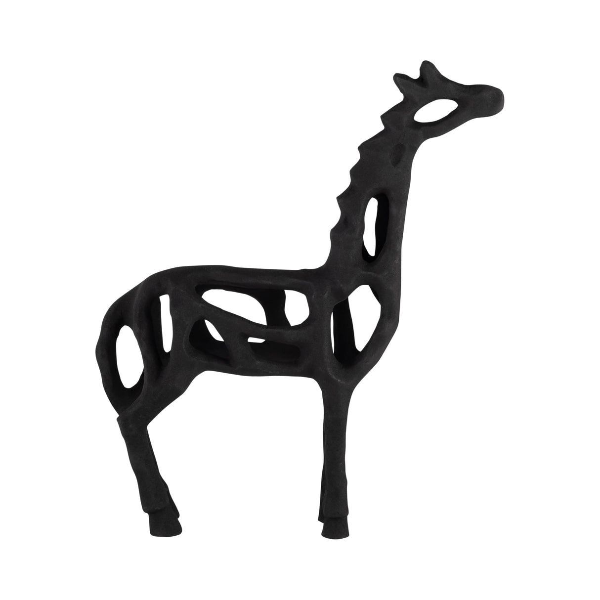 METAL,13"H,GIRAFFE ILLUSION SCULPTURE,BLACK