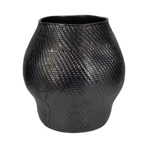 16" Sobaek Small Vase, Black