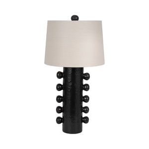 31" Tall Knobby Table Lamp, Black