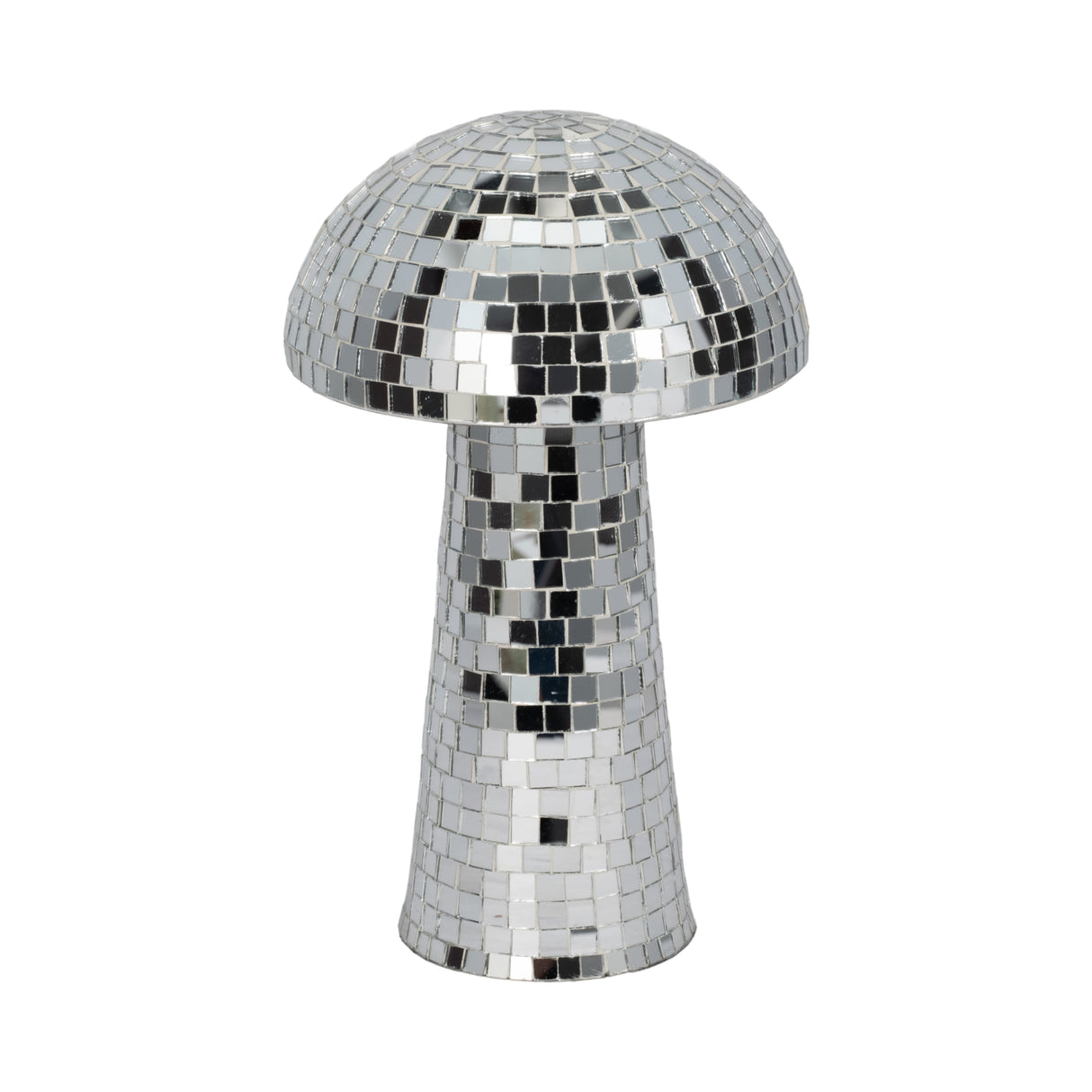 12" Mosaic Mushroom, Silver