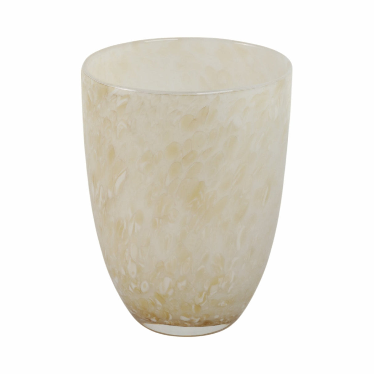 9" Durban Small Cream Glass Vase