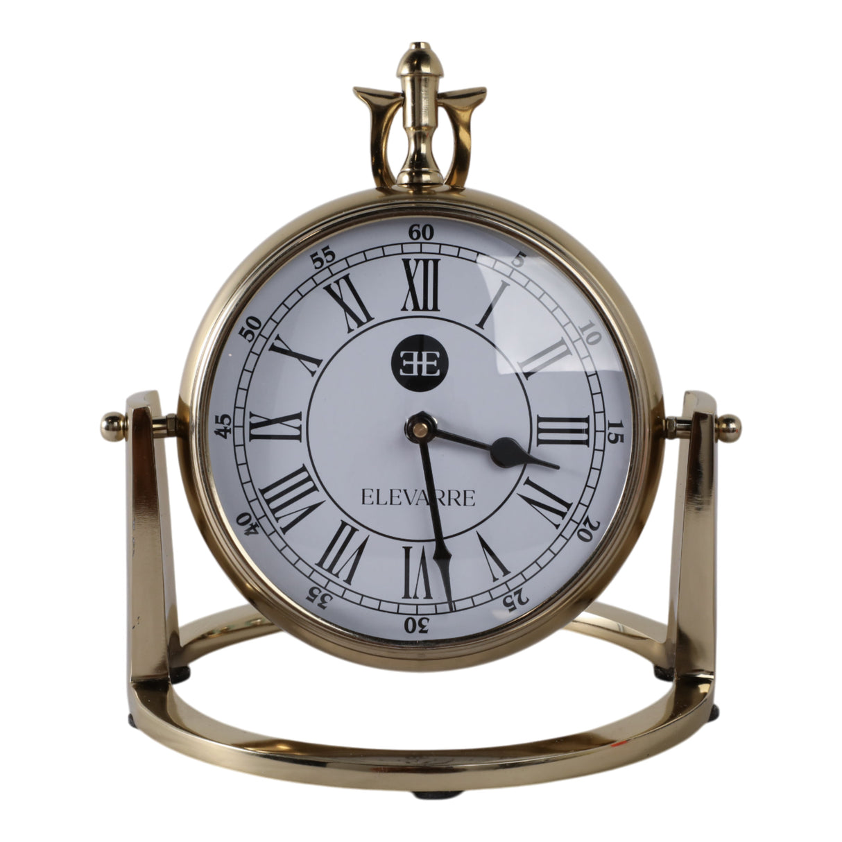 10" Veridian Gold Aluminum Desk Clock