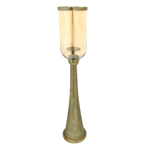 34" Illum Small Gold Glass Candle Hurricane