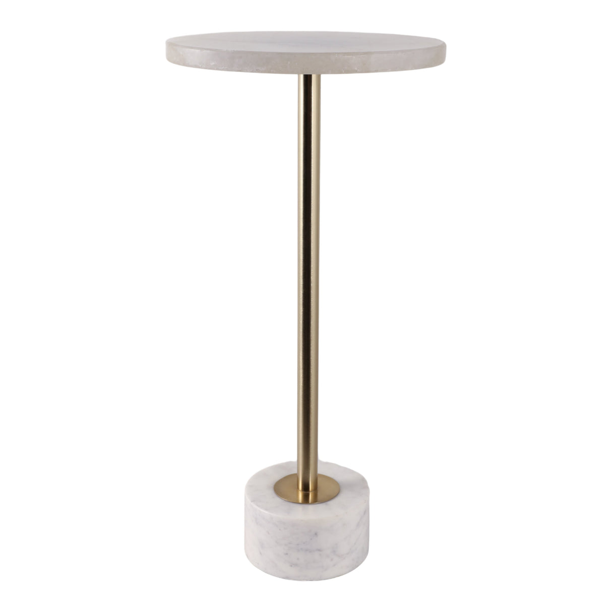 24" Duncan White Quartz Accent Table
