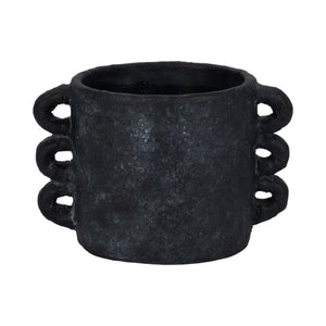 8" Arch Handle Planter, Black