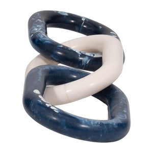 21" Desta Blue Resin Link Chain