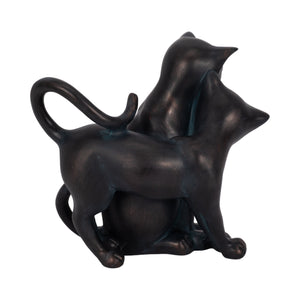 7" Cuddling Cats, Bronze