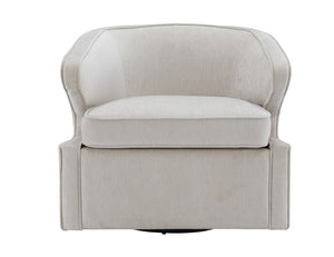 32" Karlsson Swivel Accent Chair, Ivory